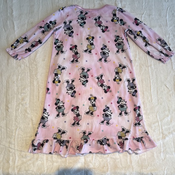 Disney Junior Minnie Toddler Girls Colorful Polka Dot Minnie Nightgown Pink 2T - Picture 2 of 6